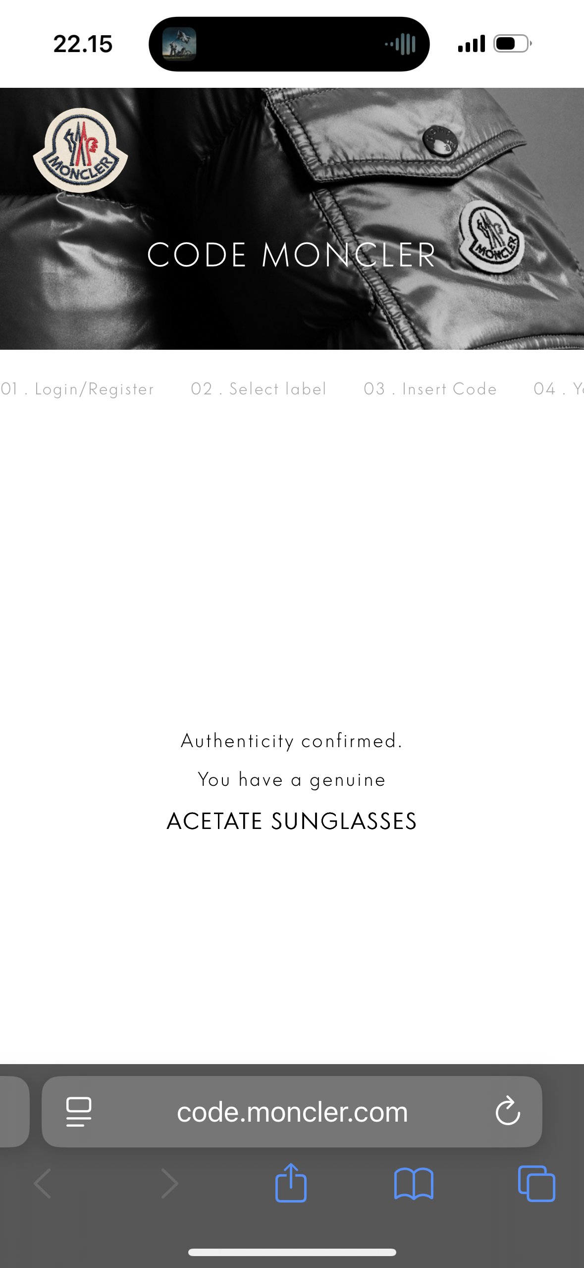 Moncler x Palm Angels Acetate Sunglasses