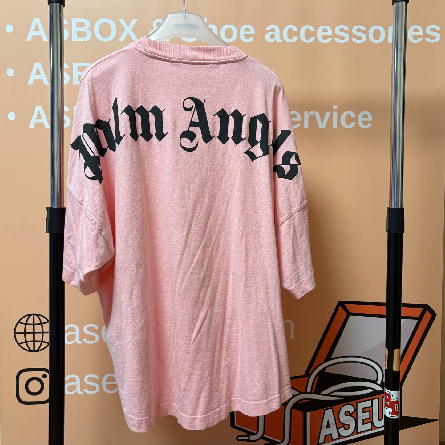 Palm Angels Logo T-Shirt Almond Blossom