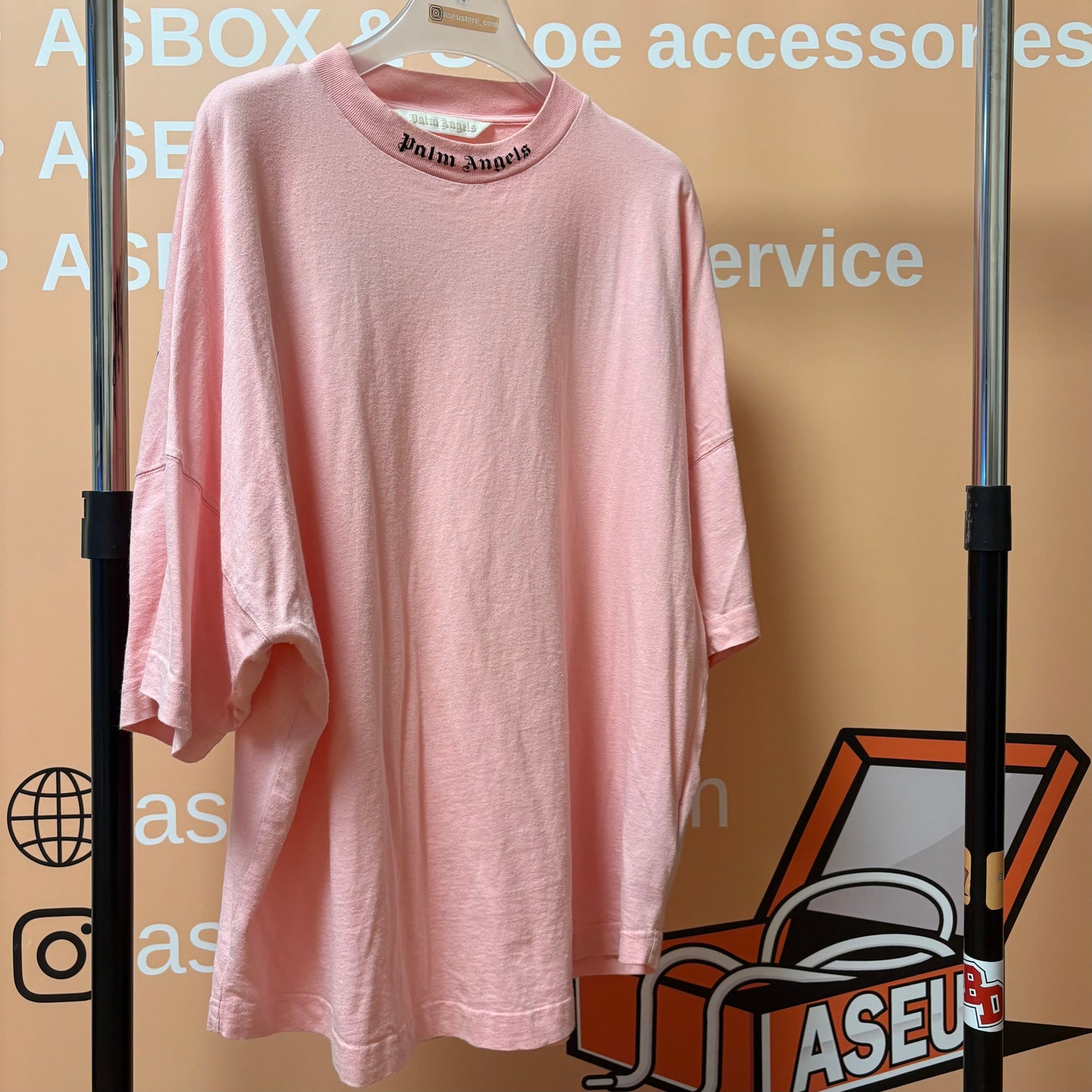 Palm Angels Logo T-Shirt Almond Blossom